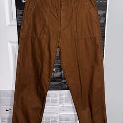 BRAND NEW Nike Life Men SZ 30 Cotton Pants Fatigue Trousers BROWN Loose Fit NWT
