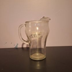 Vintage Glass Coke Pitcher