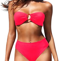 Holipick Neon Red Size Medium Bikini Set NWT $10