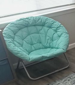 Teal Papasan foldable chair