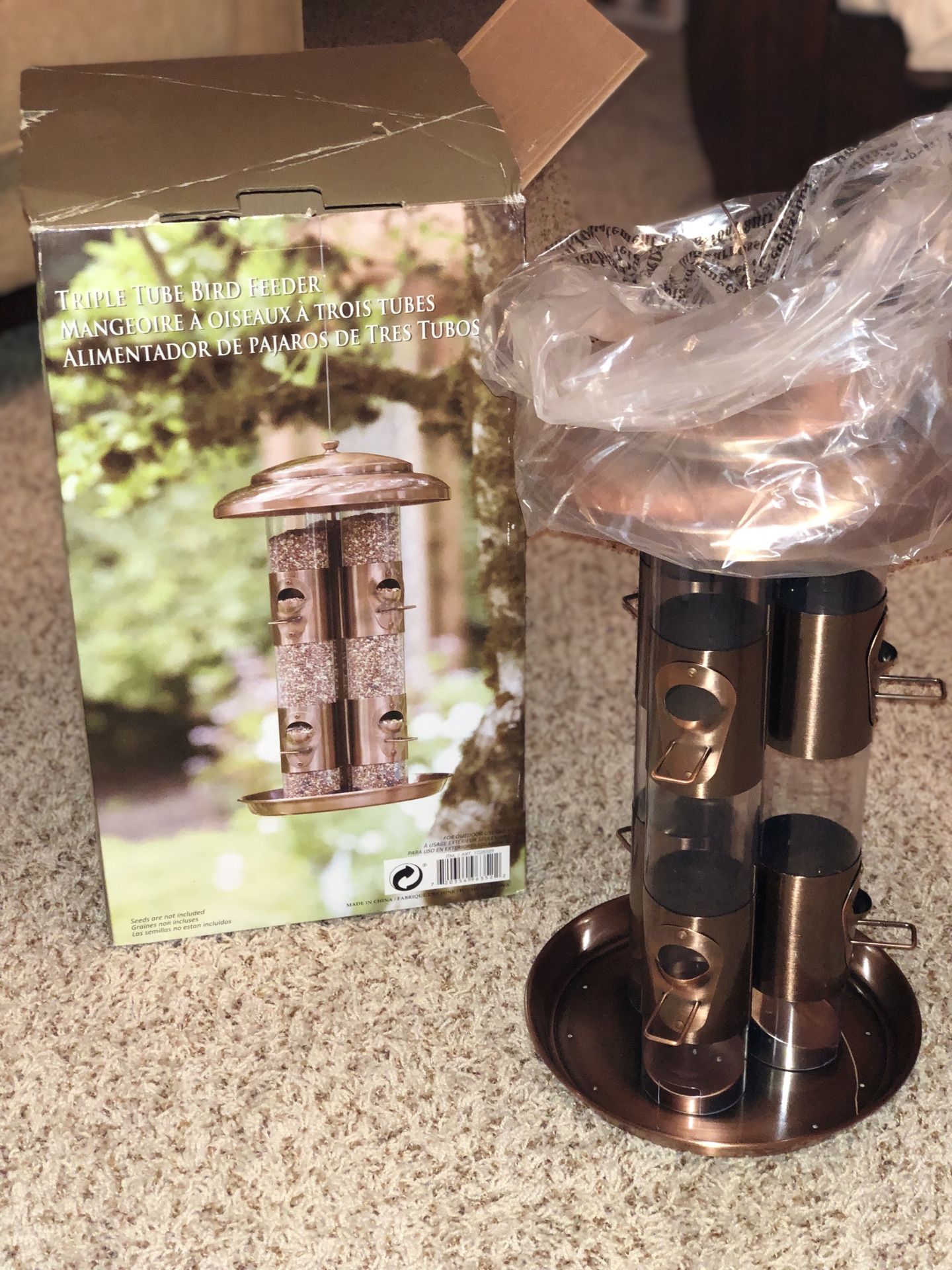 Triple Tube Bird-feeder from Costco brand New never opened