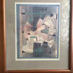 Paul Klee painting titled "Garten" from 1922 with frame