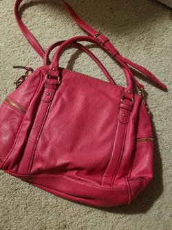 Hot Pink Vegan Leather Purse
