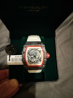 Brand new, never worn  men's watch.  Skeleton dial