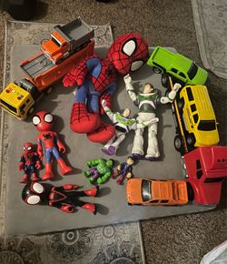 Boys toys Spider-Man/Buzz lightyear/toy trucks