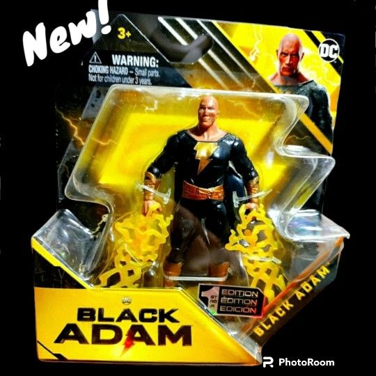 NEW Unopened 1st Edition Action Figure Black Adam DC Figurine Movie Merch 