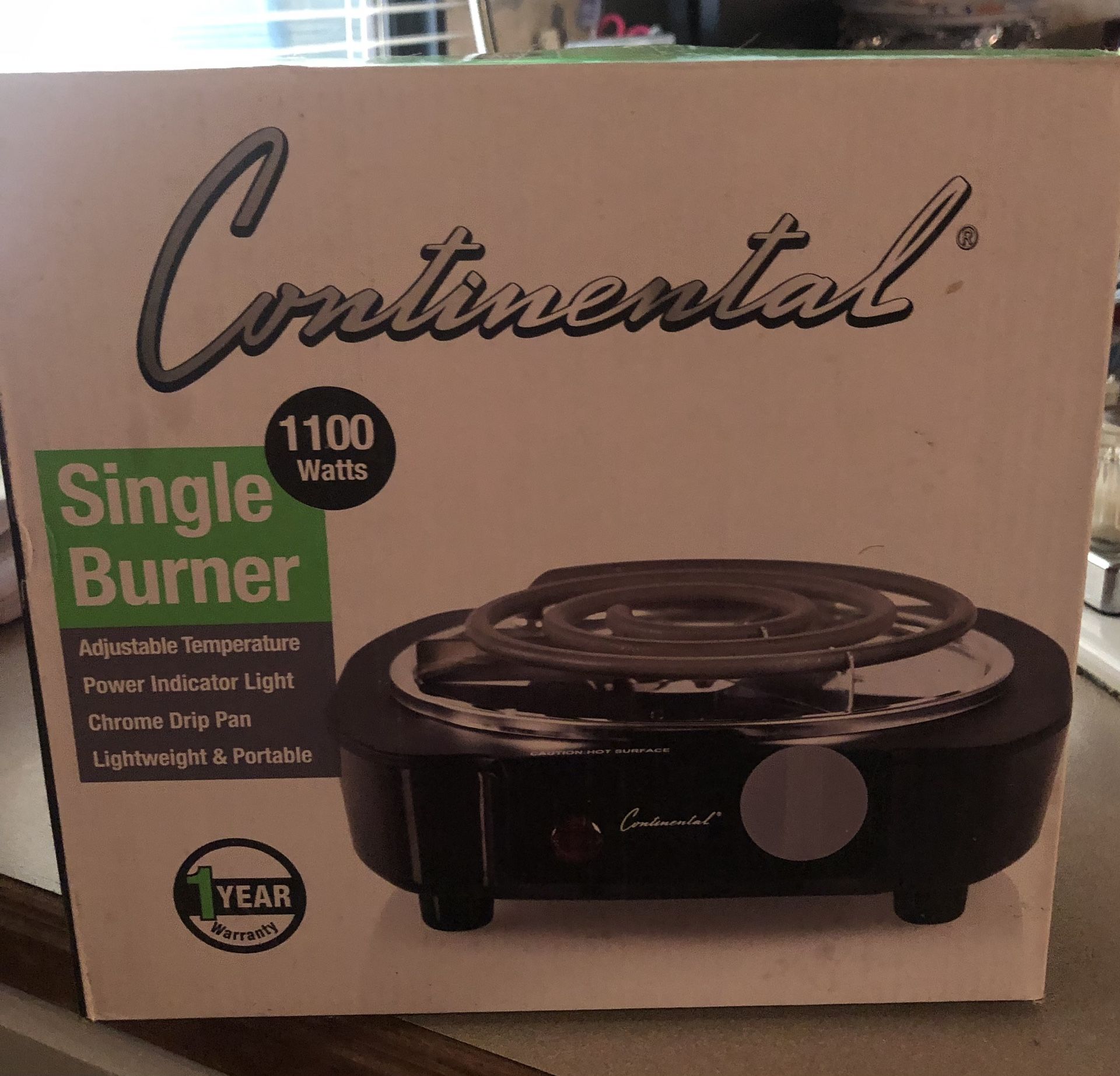 $25 - Single Burner Continental 1100 Watts