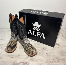 Authentic cowhide boots