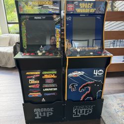 2 Arcade 1 up Cabs 14 Games Centipede Asteroids Space Invaders 