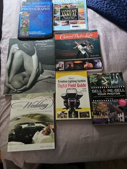 Photography books (6) and one magazine.