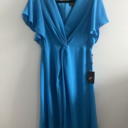 Adrianna Papell Blue High Low Dress NWT Size 14