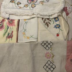 4-5 Table Handkerchiefs All Different 