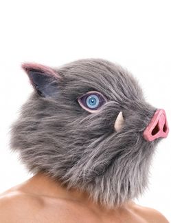 Inosuke Mask Demon Boar Pig Mask for Adult Men Halloween Accessories