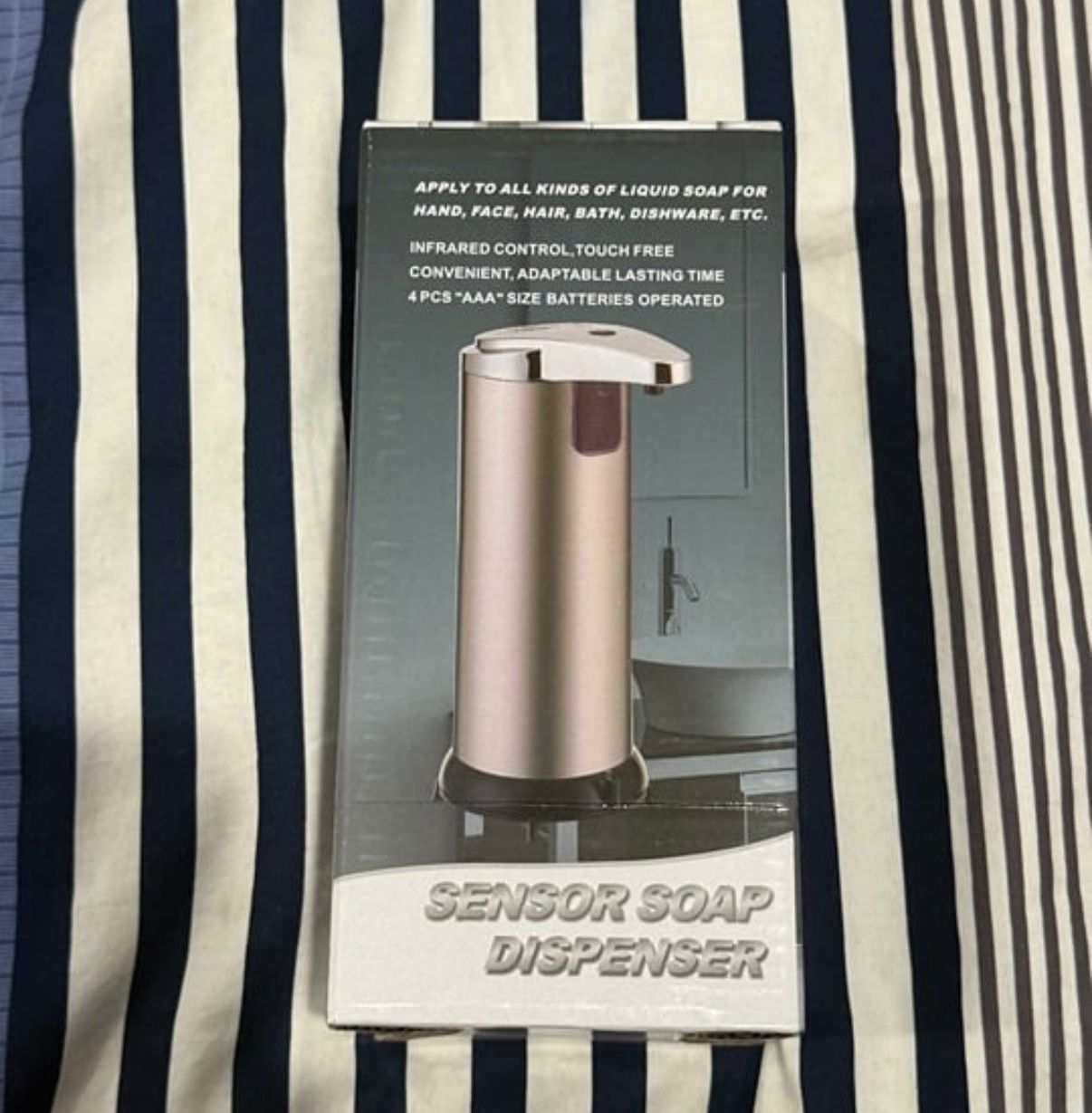 250ml Stainless Auto Handsfree Sensor Touchless Soap Dispenser Kitchen Bathroom