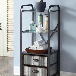 Metal base cabinet shelfs with 2 drawers