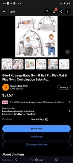 5 in 1 XL Elephant Baby Gym