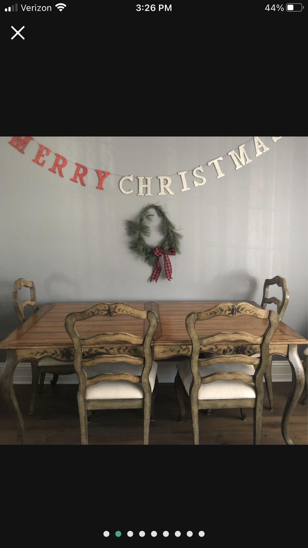 Beautiful Wood dining Set With 6 Chairs