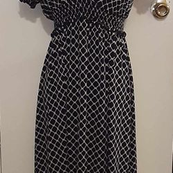 Enfocus Studio Navy blue and Tan Elastic Waist Band Size 8