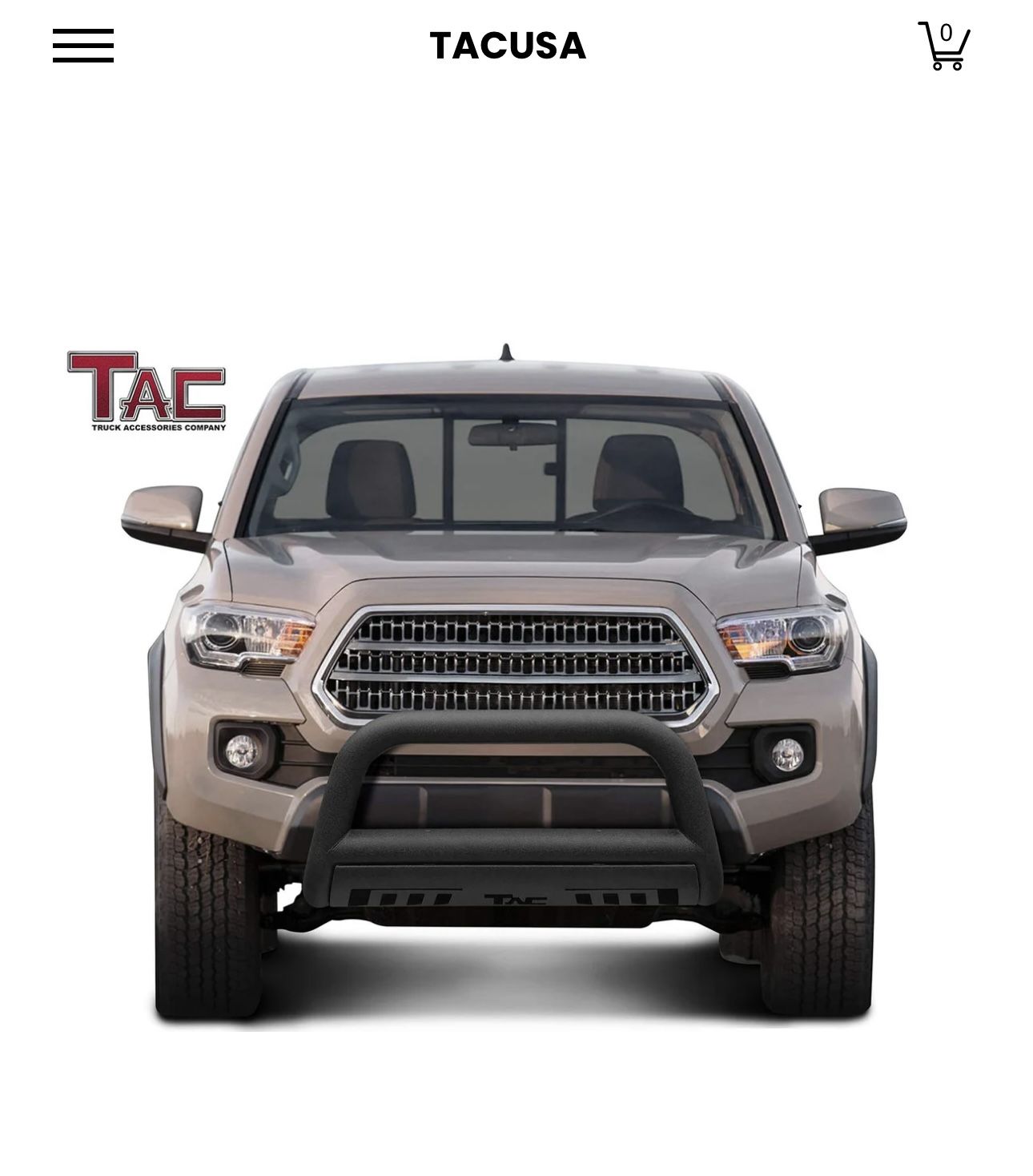 TAC Textured 3” Bull Bar 2016-2023 Toyota Tacoma 