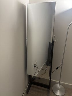 Full Length Mirror Built-in Jewelry/Makeup Organizer