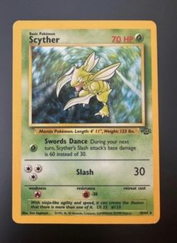Scyther 10/64 Holo Rare 1999 Pokemon Jungle Unlimited Vintage WOTC