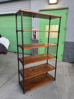 West Elm Pipe Tower Wide Bookcase