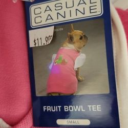 Dog Sweater Small Pink With Fruit