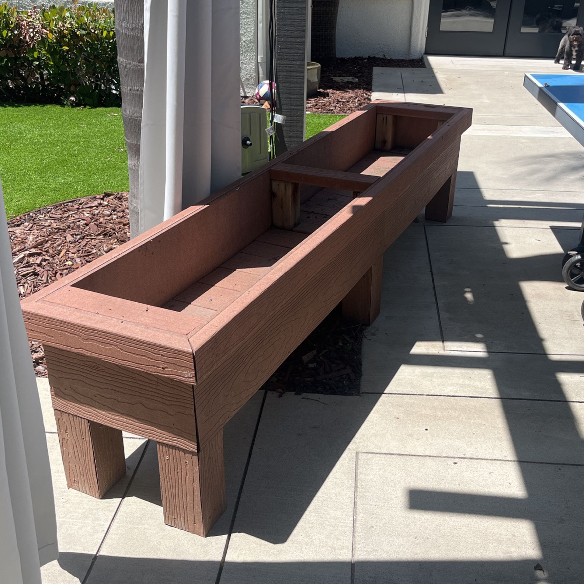 Heavy Duty Planter Box Made With Wood And Composite Decking material 