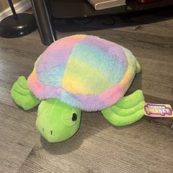 Fiesta Rainbow Sherbet Turtle Stuffed Animal One Size 
