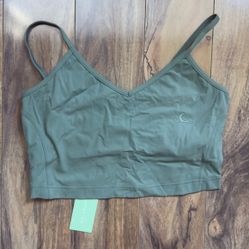 Not After Ten Olive Green Women's sports bra M/L