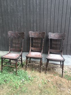 Six Antique Buckstaff Edwards Chairs
