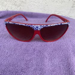 Vintage Red Sunglasses 1980s.