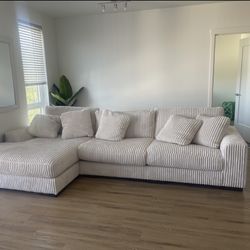 Super Soft 3-Piece Sofa With Chaise (Brand New)