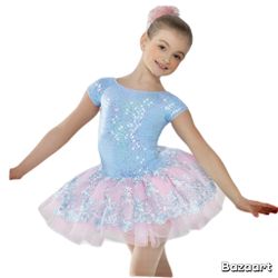 REVOLUTION TODAYS THE DAY COSTUME Sequin  Tutu Dress Leotard Size Medium Child