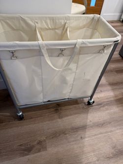 Rolling Laundry Sorter Cart with Canvas Bags
