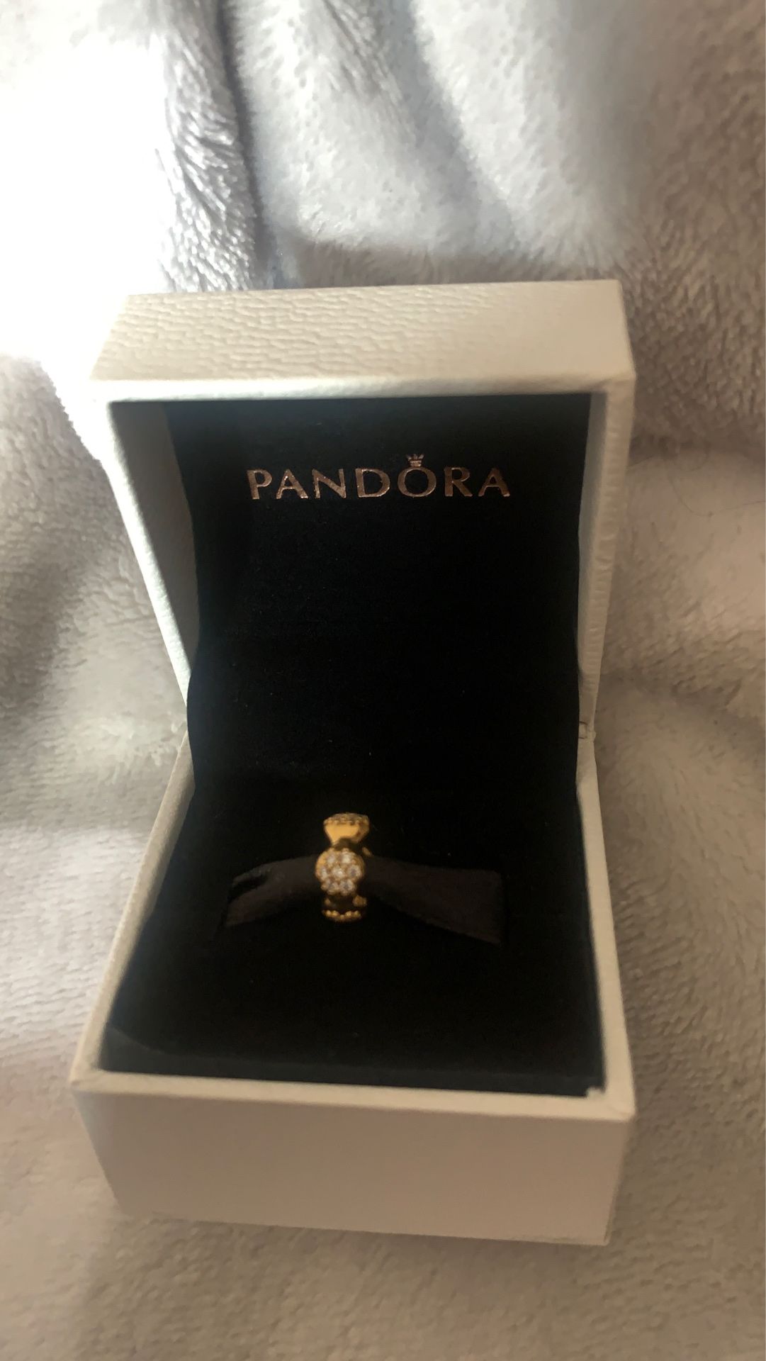 Pandora pave modern love pod spacer charm 18k gold plated