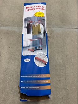 4-Tier Folding Clothes Drying Rack Rolling Clothes Holder Garment Drying Stand