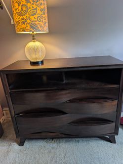 King sleigh bed , Matching bureau  American Signature Furniture