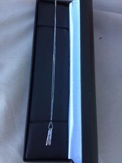 14k white gold 18in chain with Diamond pendant