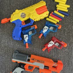 Nerf Gun Lot With Foam Bullets