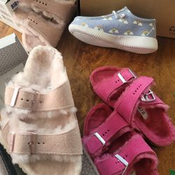 3 Pairs of New Birkenstock Kids Shoes + 1 Pair Crevo [Lot]