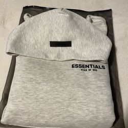 Essentials Hoodie Light Oatmeal Size S New