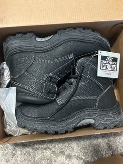 Sketcher’s steel toed shoes, size 6