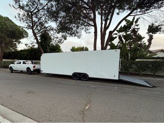 26ft enclosed trailer (car hauler) 10k GVWR. Clean title. Read description!