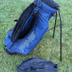 PING HOOFER 2 LIGHTWEIGHT PRO GOLF BAG w/ STAND - BLUE - USED TWICE!