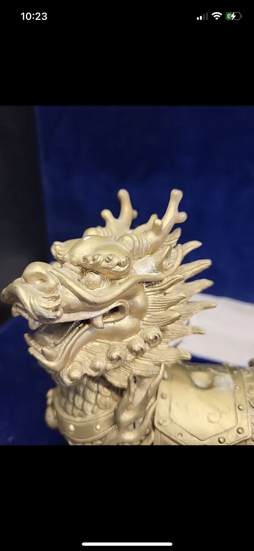 Antique Brass Chi Lin Qilin Kirin Mythical Hooved Chimerical Creature 6”