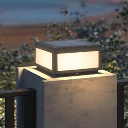 ONLY 1 Available Outdoor Solar Post Light Modern LED Fence Deck Cap Light