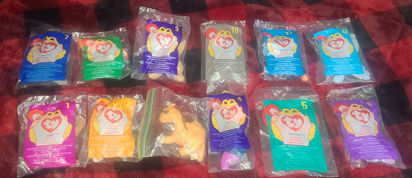 1998 TY MCDONALD'S BEANIE BABIES COMPLETE SET