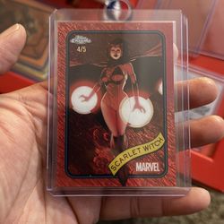 2025 Topps Chrome Marvel Red Wave Scarlet Witch #170 /5