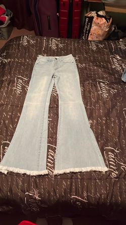 flare jeans, light, size 3 waist 25